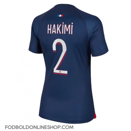 Paris Saint-Germain Achraf Hakimi #2 Hjemmebanetrøje Dame 2023-24 Kortærmet
